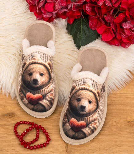 Kapcie damskie Natural Style NS-106 Beżowe