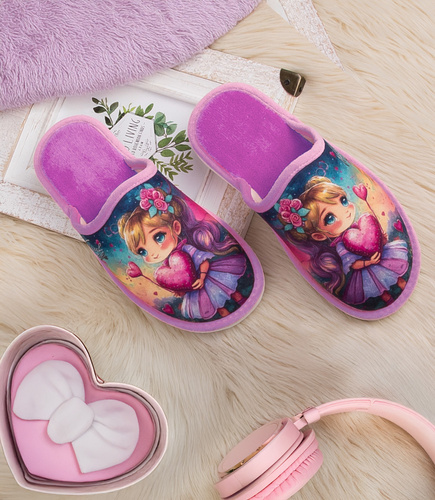 Kapcie dziecięce Natural Style NS-160-1 Fioletowy