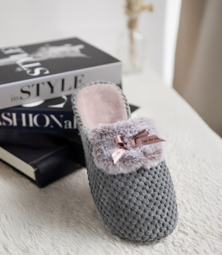 Kapcie damskie Natural Style  NS-265 Szare