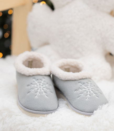 Kapcie damskie Natural Style NS-084 Szare Beżowe