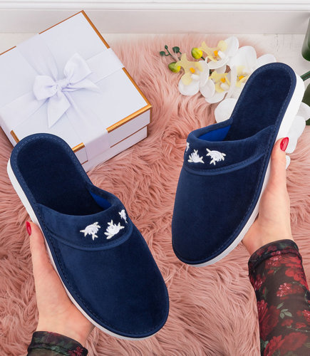 Kapcie damskie Natural Style NS-059 Granatowe