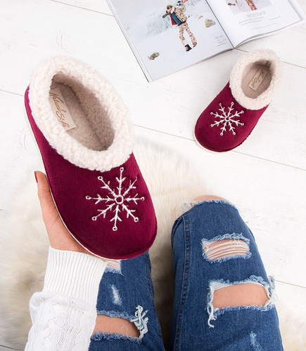 Kapcie damskie Natural Style NS-083 Bordo