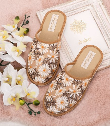 Kapcie damskie Natural Style NS-068 Brąz