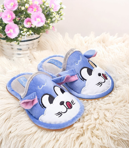 Kapcie damskie Natural Style NS-232 Niebieskie