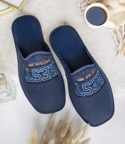 Kapcie męskie Natural Style NS-500 Granat