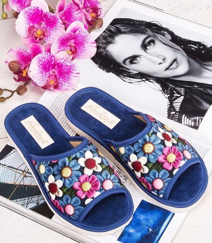 Kapcie damskie Natural Style NS-049 Granatowe