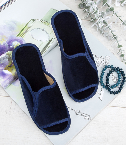 Kapcie damskie Natural Style NS-025 Granatowe