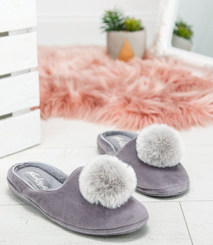 Kapcie damskie Natural Style  NS-268 Szare