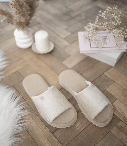 Kapcie damskie Natural Style NS-075 Różowe Beżowe