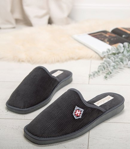 Kapcie męskie Natural Style NS-251 Szare