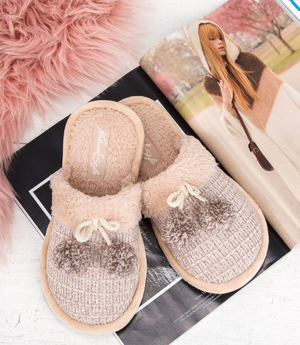 Kapcie damskie Natural Style NS-249 Beżowy