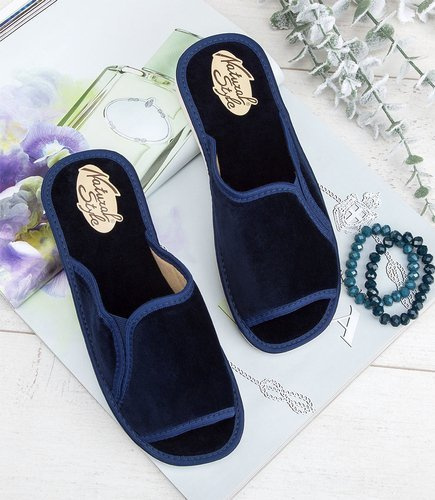 Kapcie damskie Natural Style NS-025 Granatowe