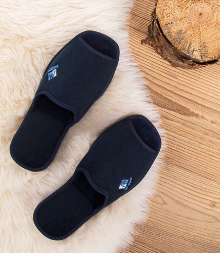 Kapcie męskie Natural Style NS-024 Granatowe