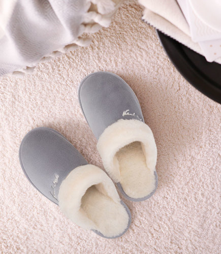 Kapcie damskie Natural Style NS-080 Szare Beżowe