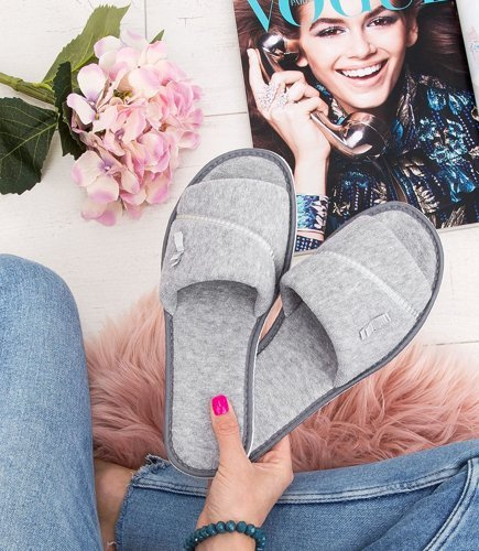 Kapcie damskie Natural Style NS-041 Szare