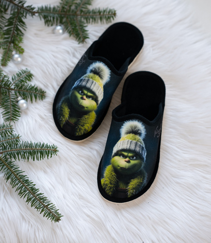 Kapcie damskie Natural Style NS-107 Czarne Grinch
