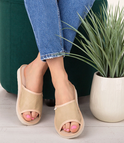 Kapcie damskie Natural Style NS-112 Beżowe