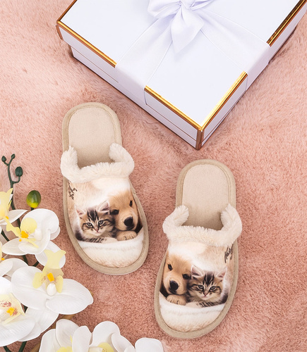 Kapcie damskie Natural Style NS-109 Beżowe