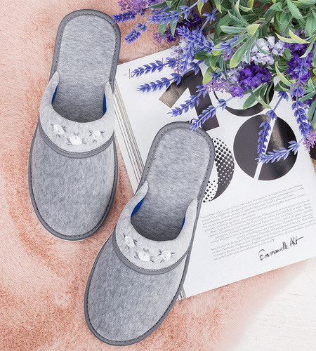 Kapcie damskie Natural Style NS-059 Szare