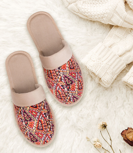 Kapcie damskie Natural Style NS-076 Beżowy