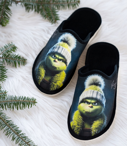 Kapcie damskie Natural Style NS-107 Czarne Grinch