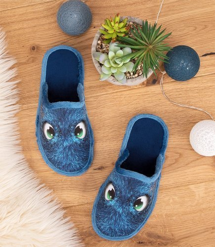 Kapcie dziecięce Natural Style NS-158 Niebieskie