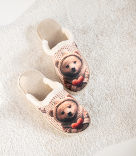 Kapcie damskie Natural Style NS-106 Beżowe