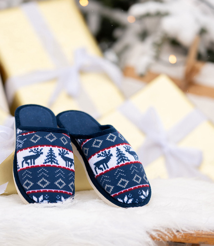 Kapcie damskie Natural Style NS-072 Granatowe