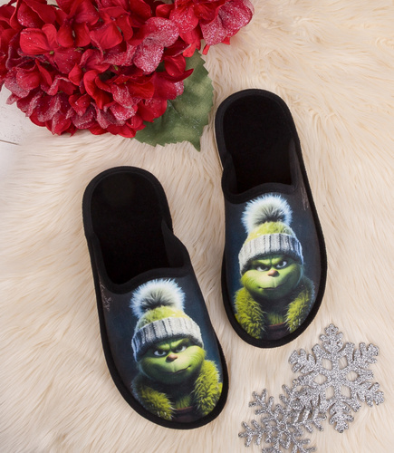 Kapcie damskie Natural Style NS-107 Czarne Grinch